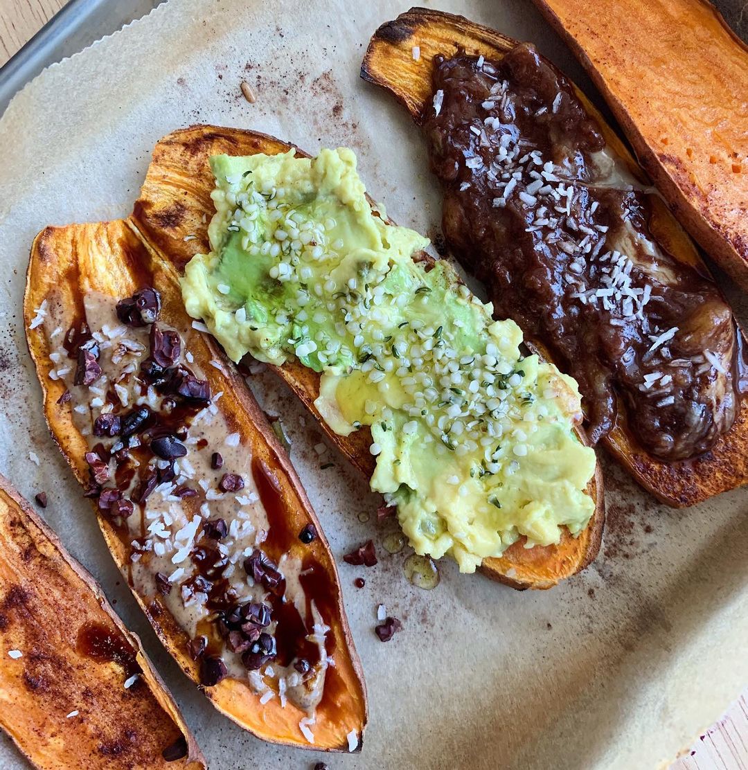 Crispy 20-Minute Sweet Potato Toast Three Ways
