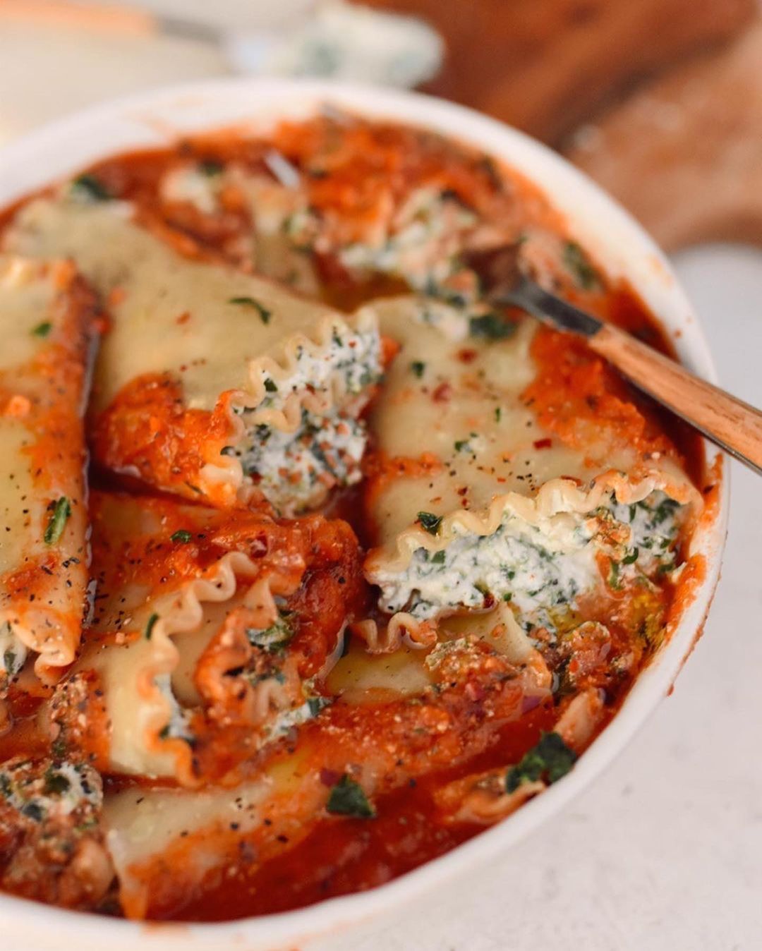 Easy Vegan Lasagna Ricotta Roll Ups