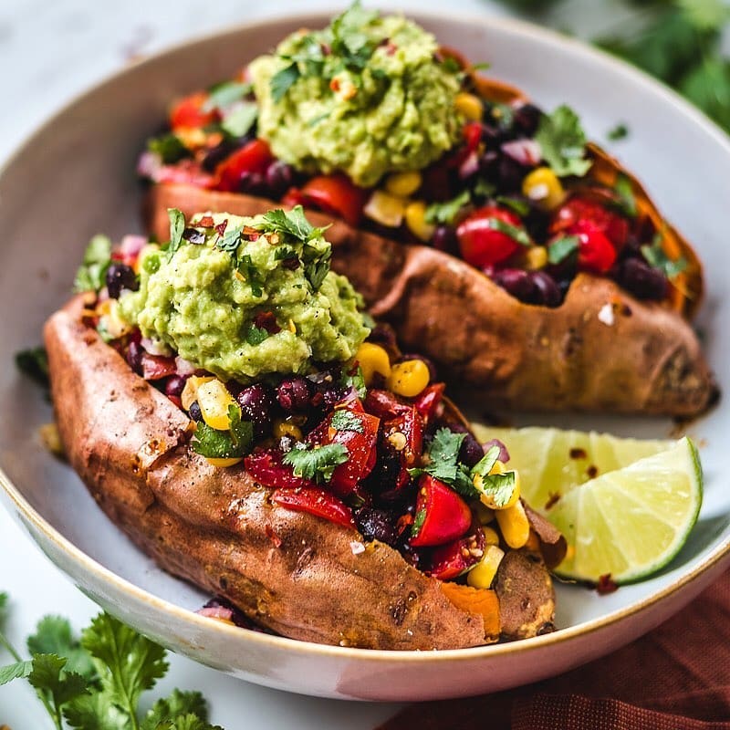 Black Bean Stuffed Sweet Potatoes