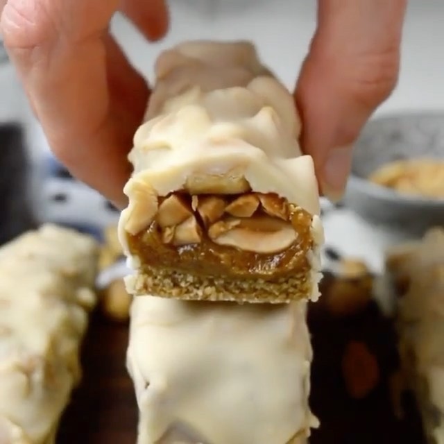 Vegan White Snickers Bar