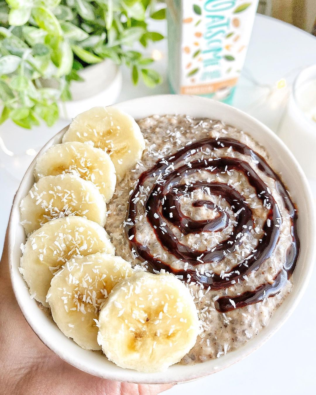 Creamy Overnight Chocolate Banana Chia Oat Pudding