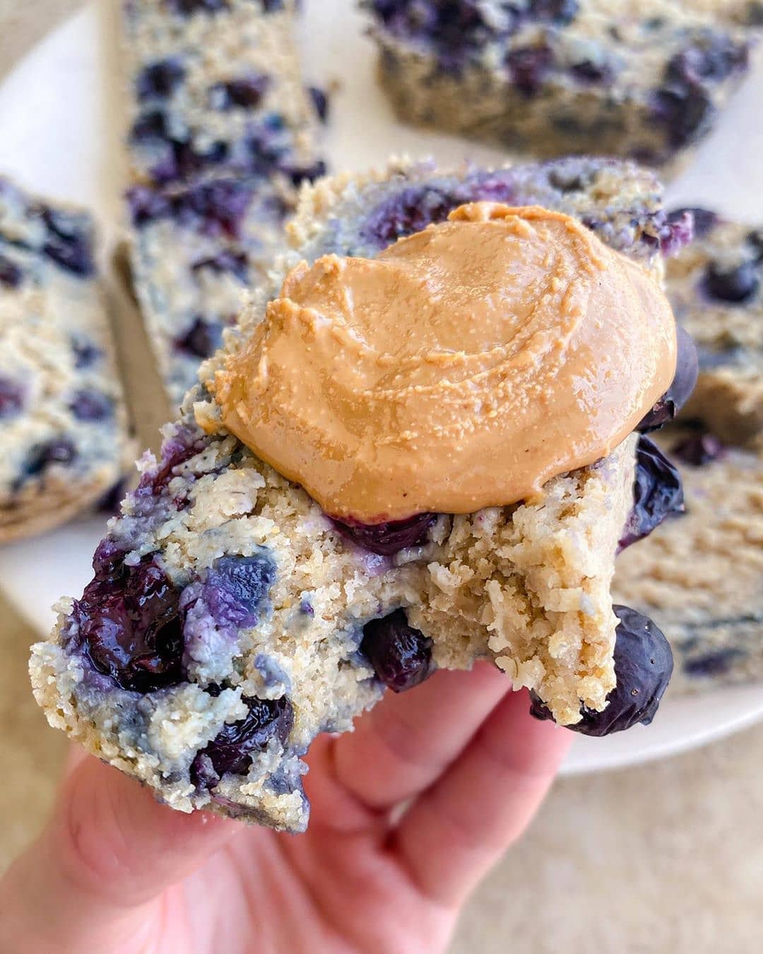 Vegan Flourless Blueberry Breakfast Bread Made in Blender