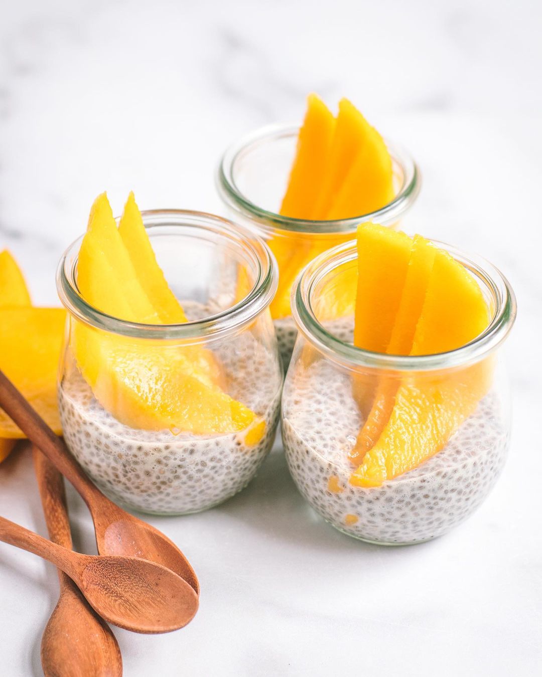 Delicious Mango Lassi Chia Pudding Snack Jars