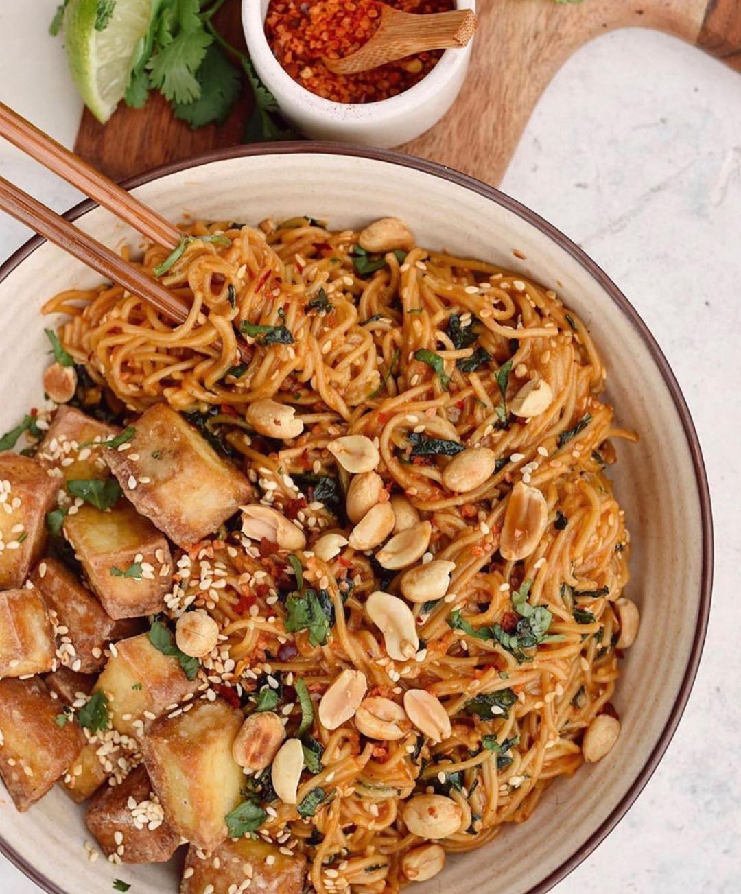 Sesame Peanut Ramen Stirfry