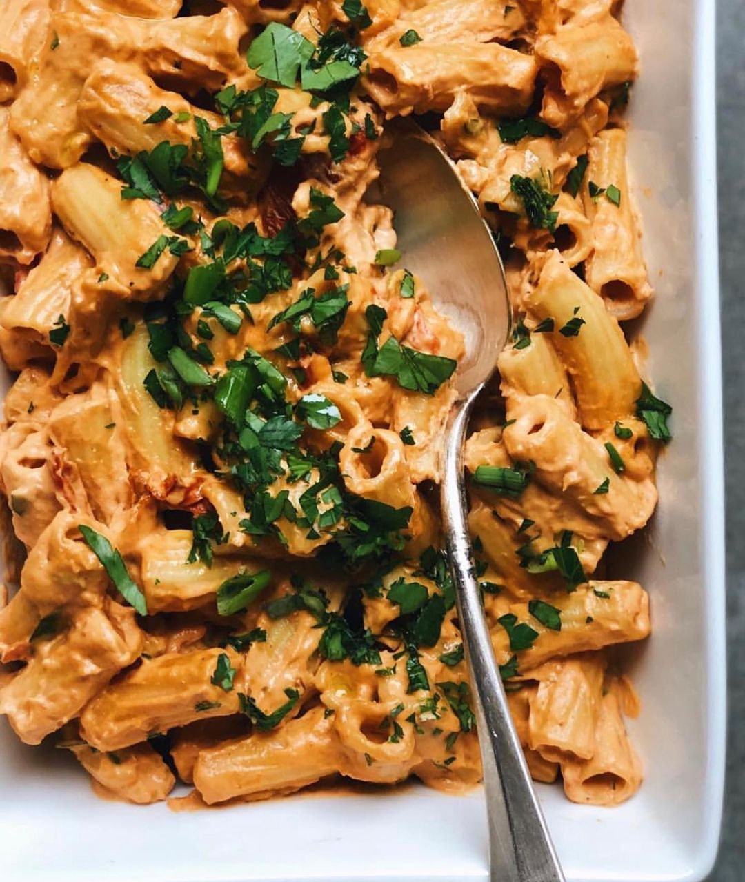 Creamy Pasta with Red Pepper Cashew Cheese Sauce