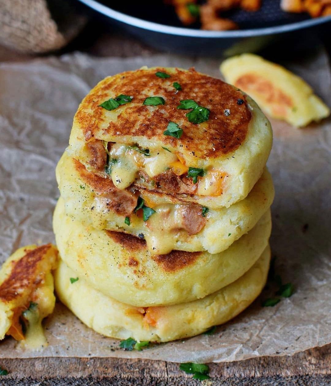 Stuffed Potato Cakes