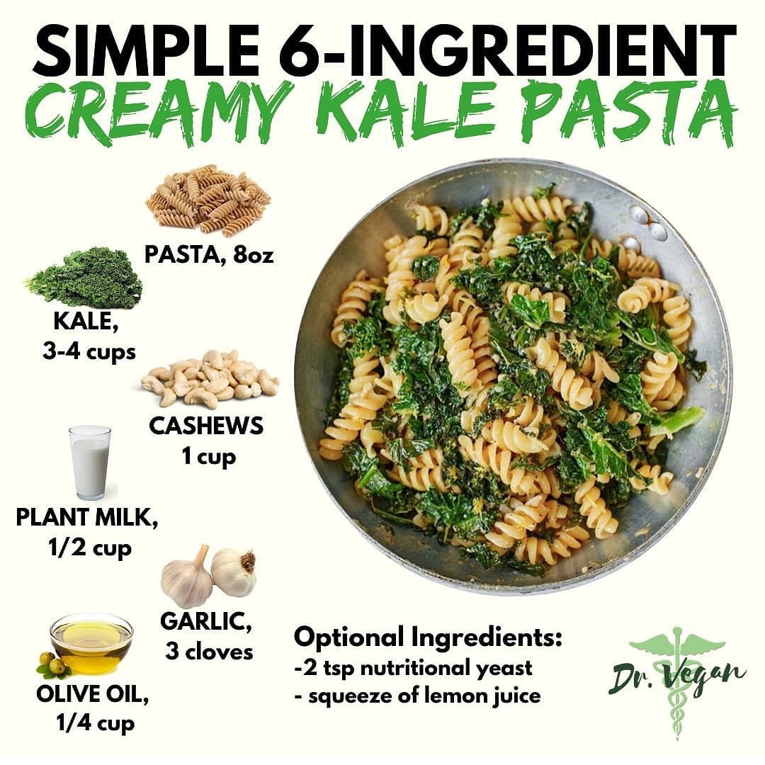 Easy Vegan Creamy Kale Pasta