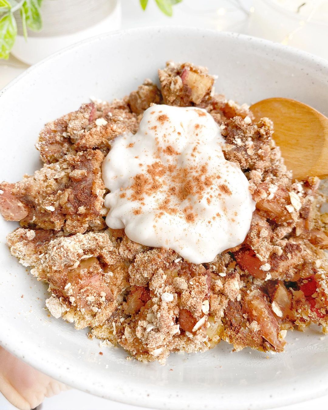 Simple Peach Crisp with Oats and Fruit