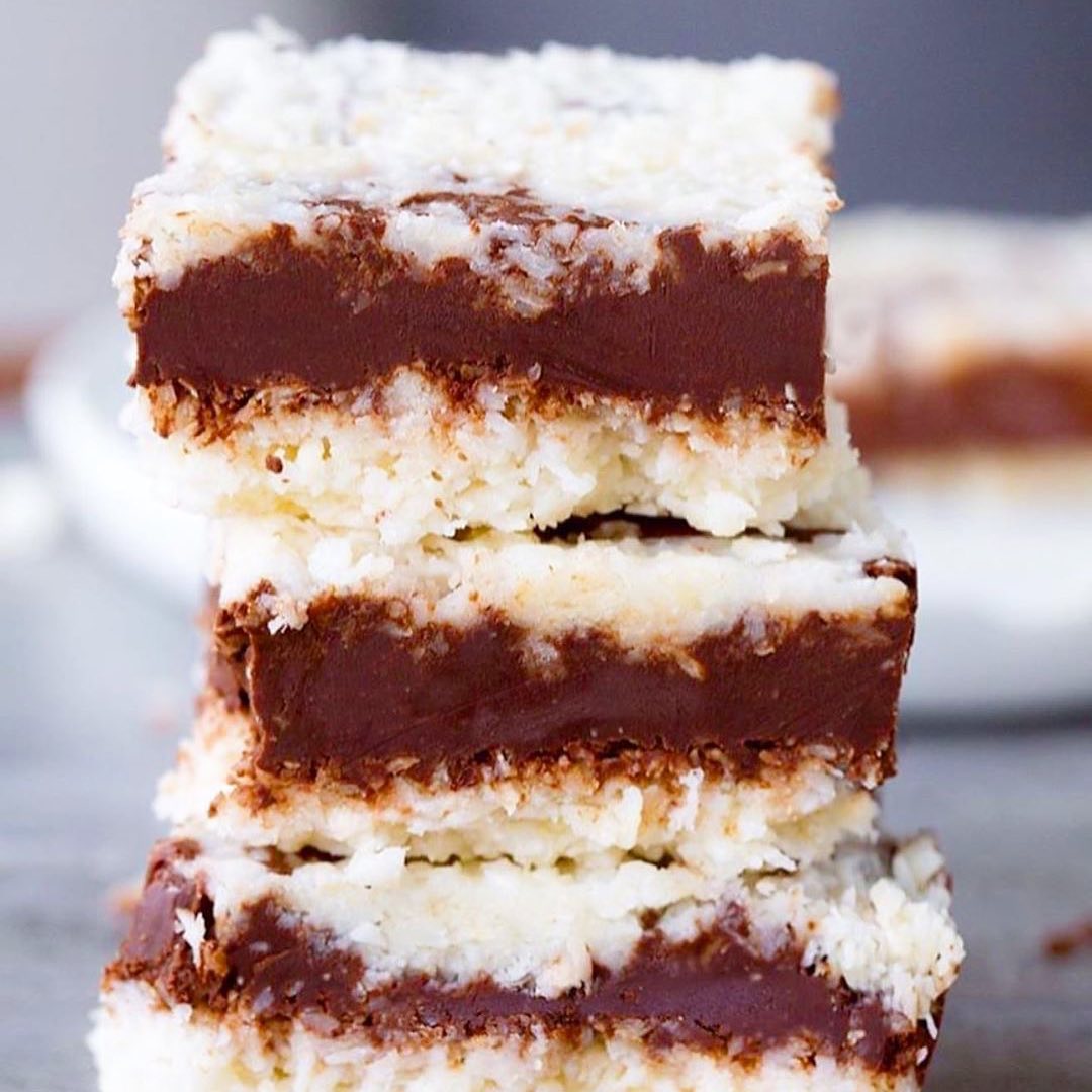 No Bake Coconut Fudge Bars