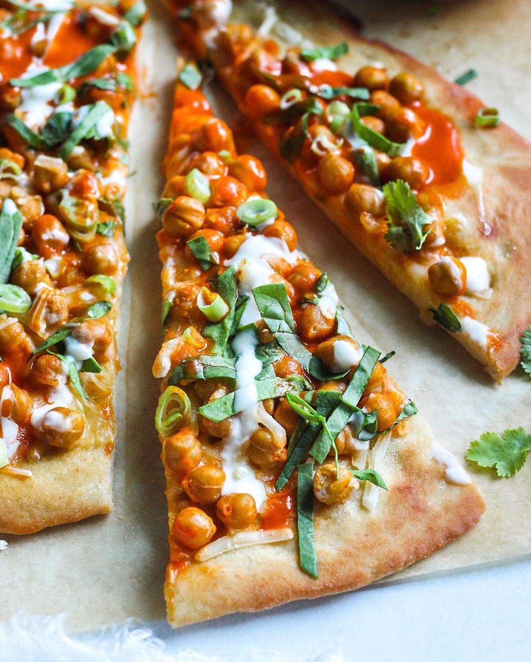 Buffalo Chickpea Pizza