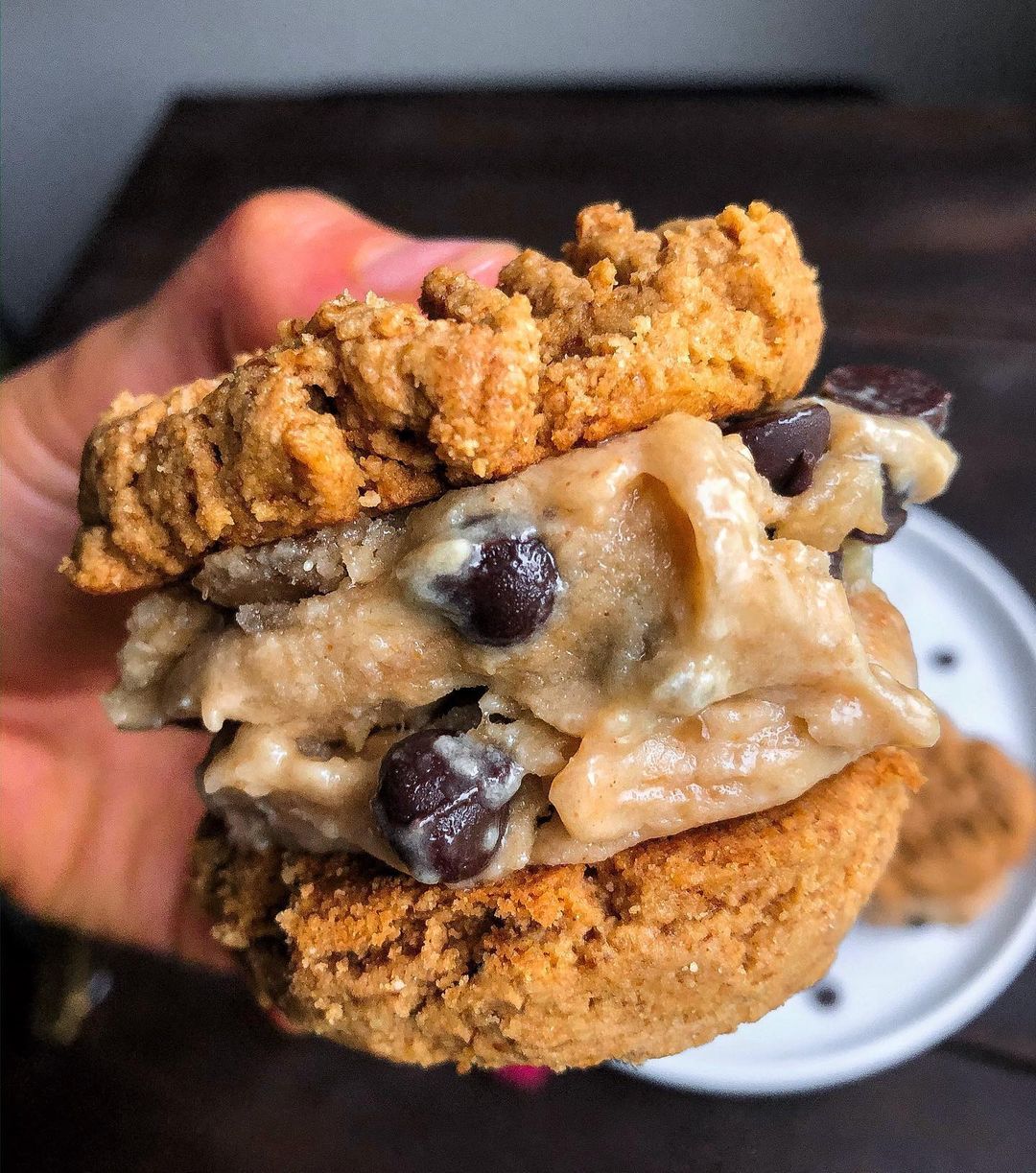 Vegan Peanut Butter Ice Cream Cookie Sandwiches