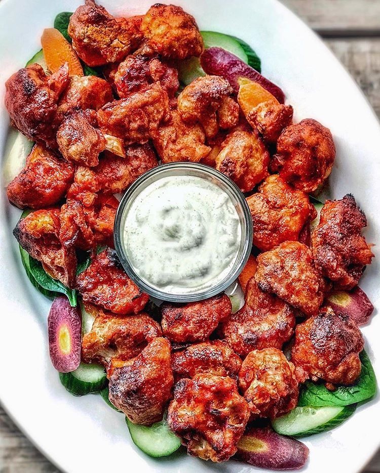 Cauliflower Wings with Ranch Dip