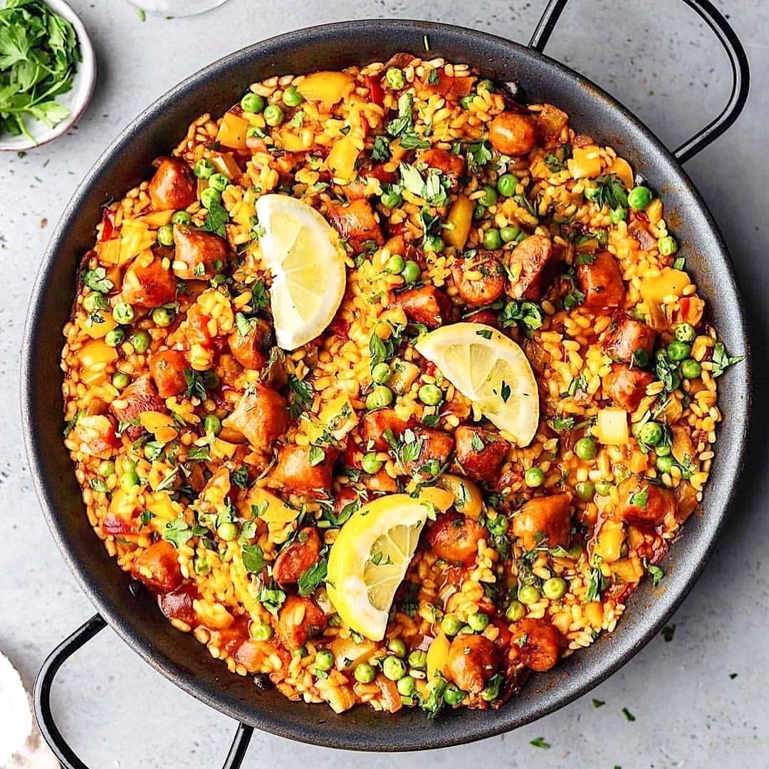 Vegan Chorizo and Vegetable Paella