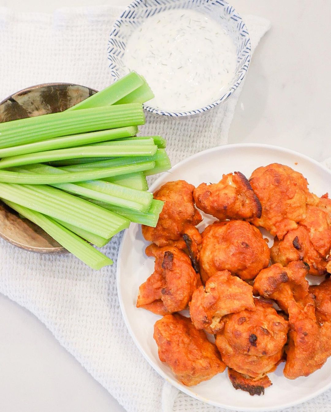 Crispy Spicy Cauliflower Hot Wings