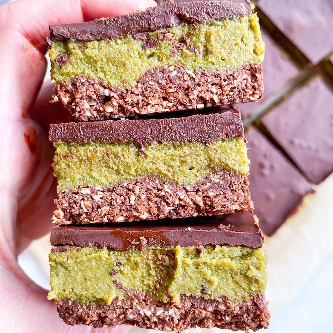 Vegan Chocolate Mint Slice