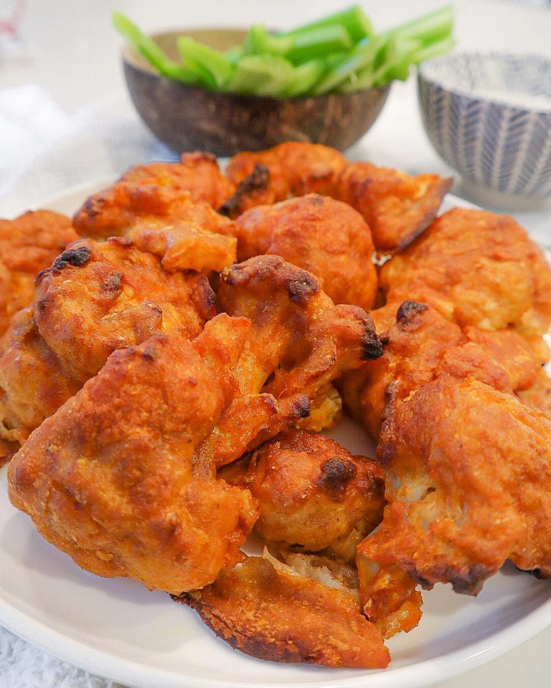 Crispy Spicy Cauliflower Hot Wings