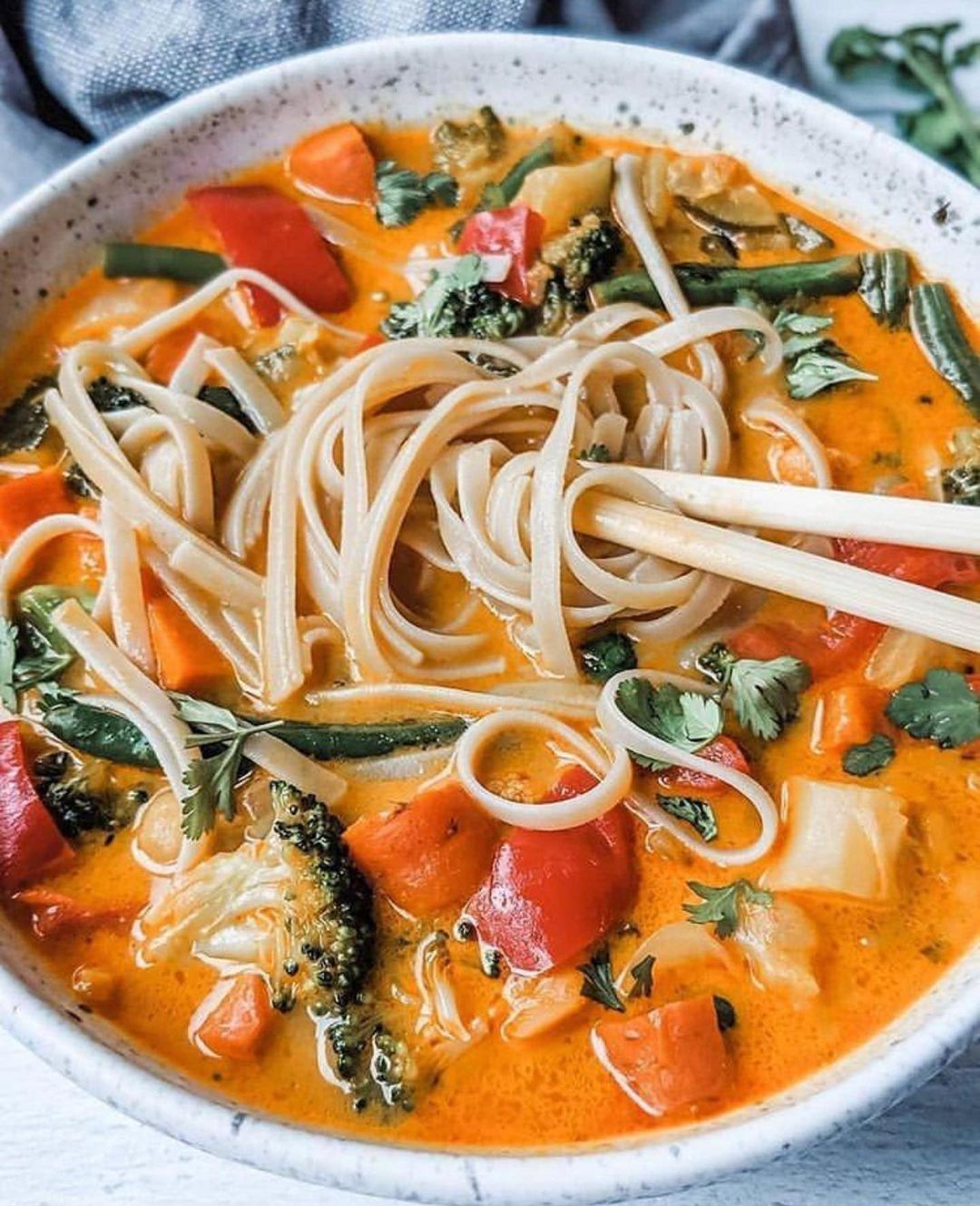 Vegetable Curry Noodle Soup