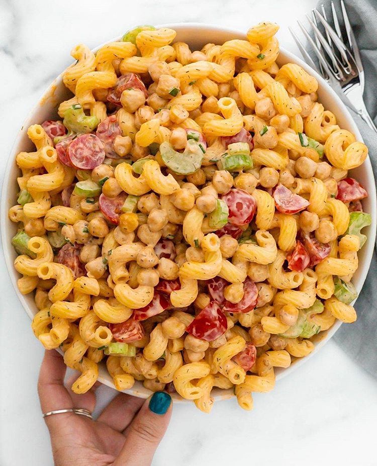Vegan Buffalo Ranch Pasta Salad