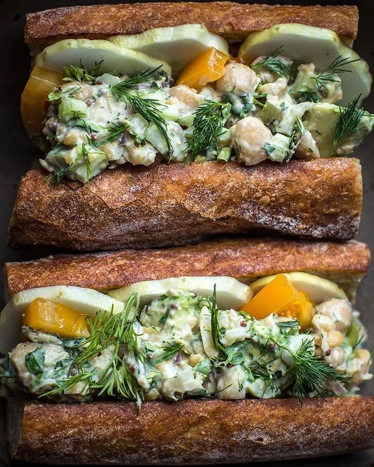 Chickpea Avocado Salad Sandwiches