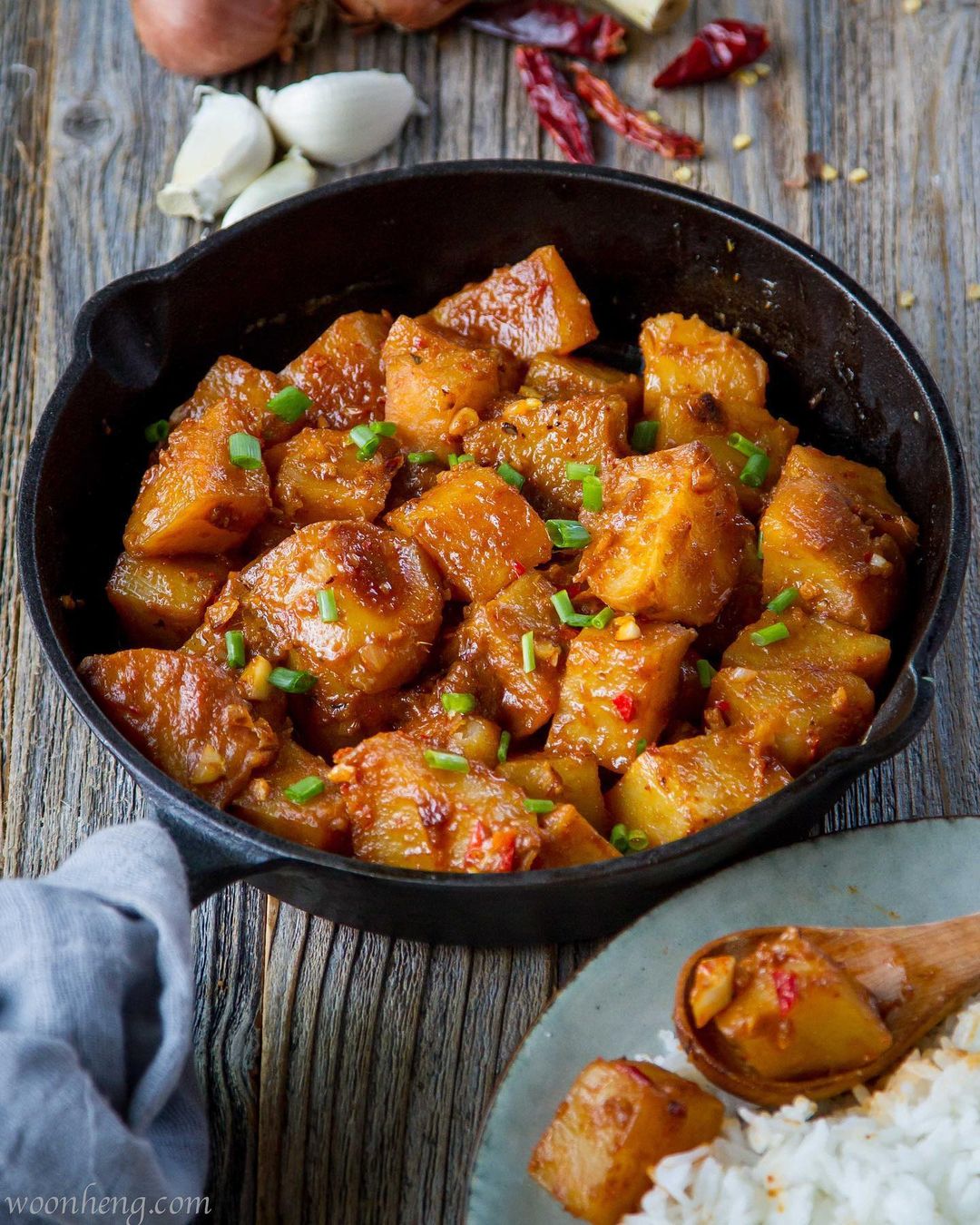 Sambal Potatoes with Homemade Sambal