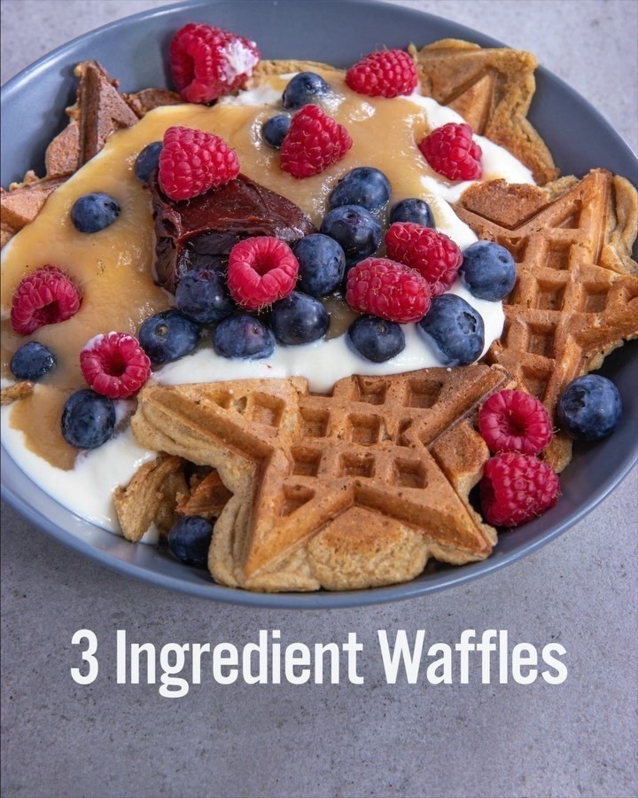 3-Ingredient Healthy Vegan Waffles