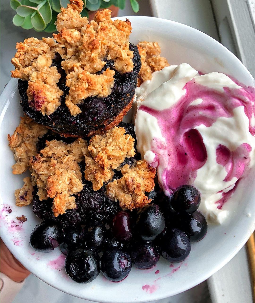 Blueberry Crumble Muffin Yogurt Bowl