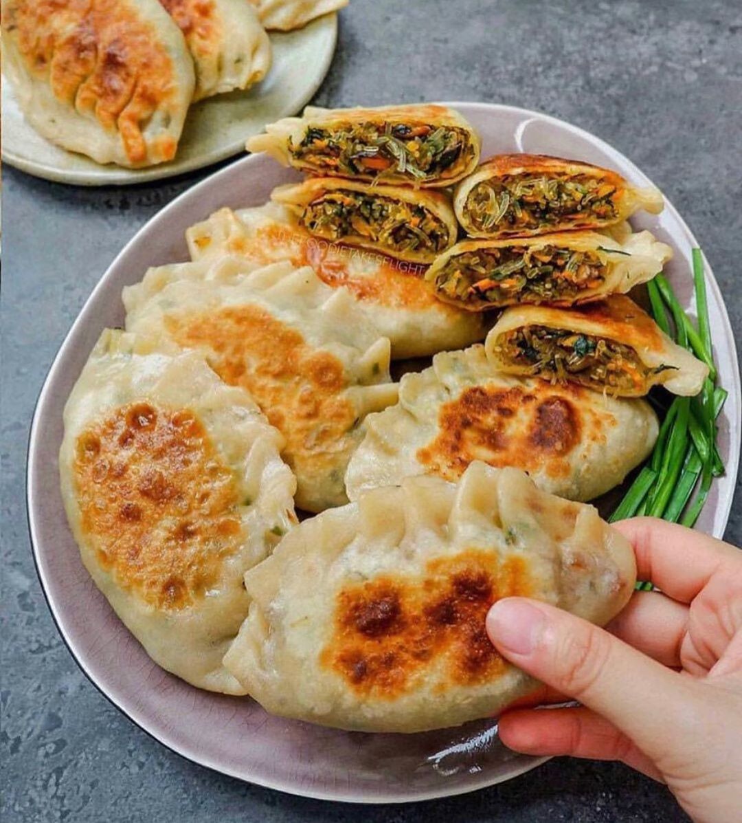 Savory Vegan Chinese Chive Pies