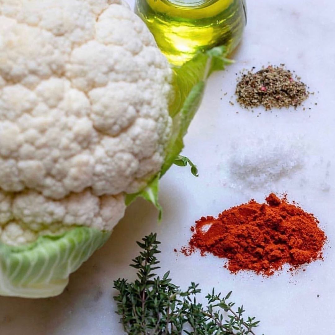 Whole Roasted Cauliflower with Spices and Lemon