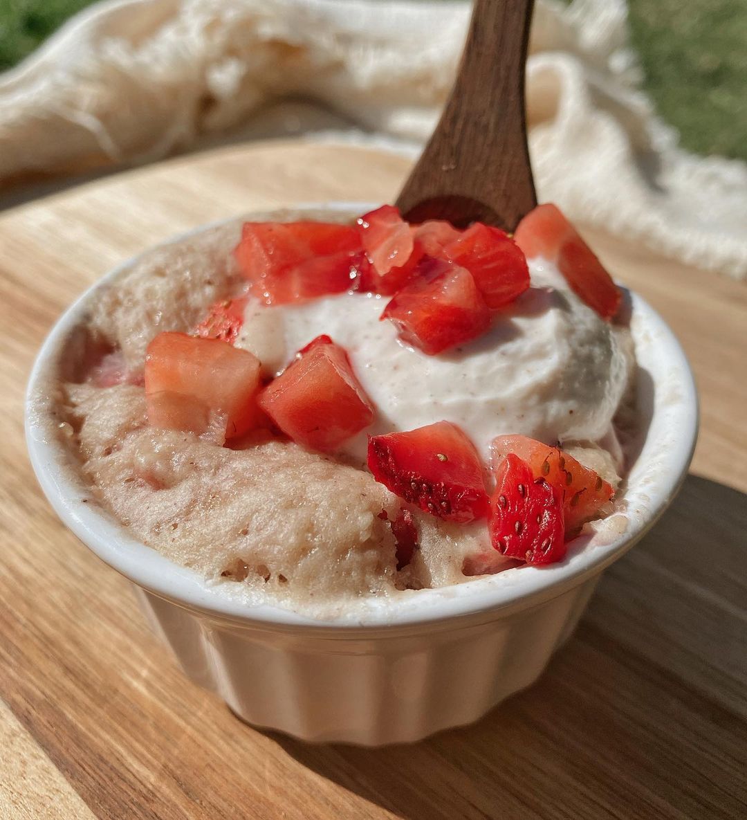 Strawberry Shortcake Mug Cake