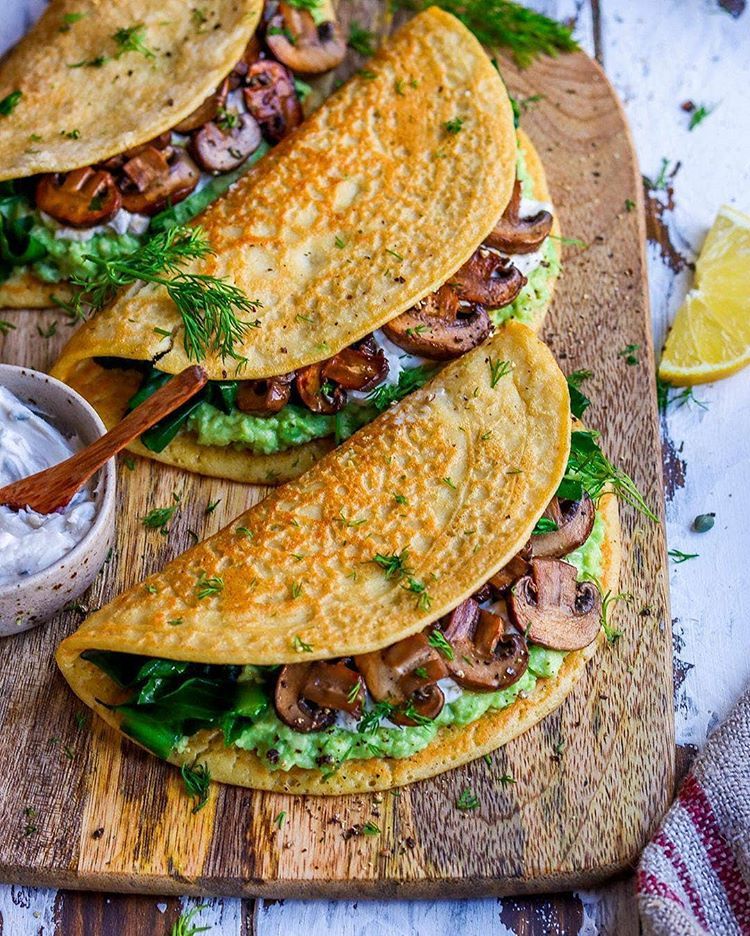 Silken Tofu and Chickpea Crepes