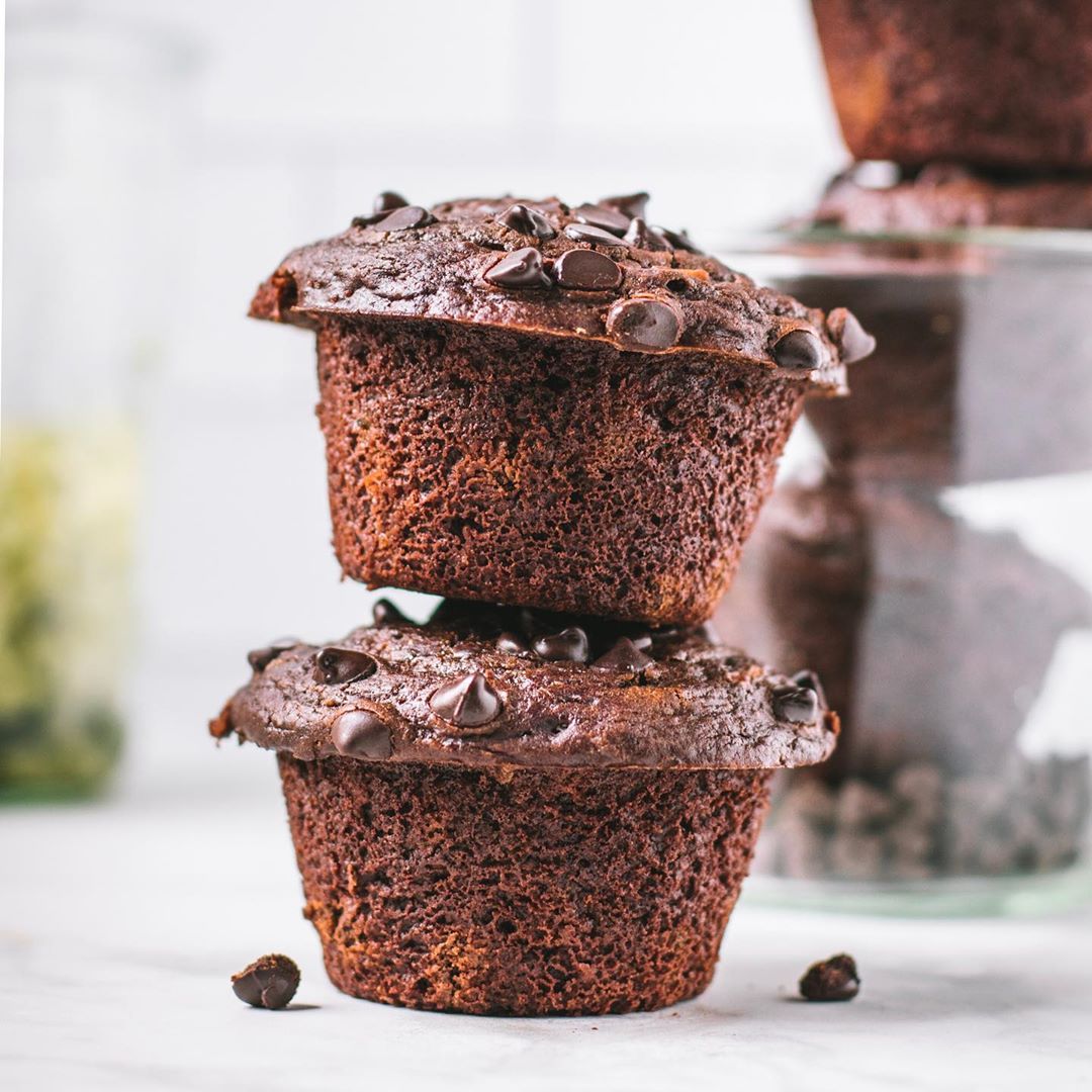 Double Chocolate Zucchini Muffins