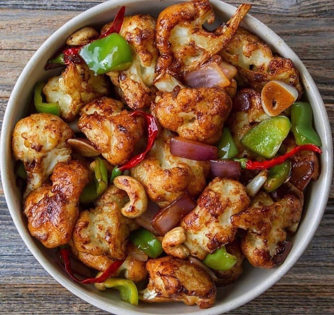 Kung Pao Cauliflower Vegan Dish