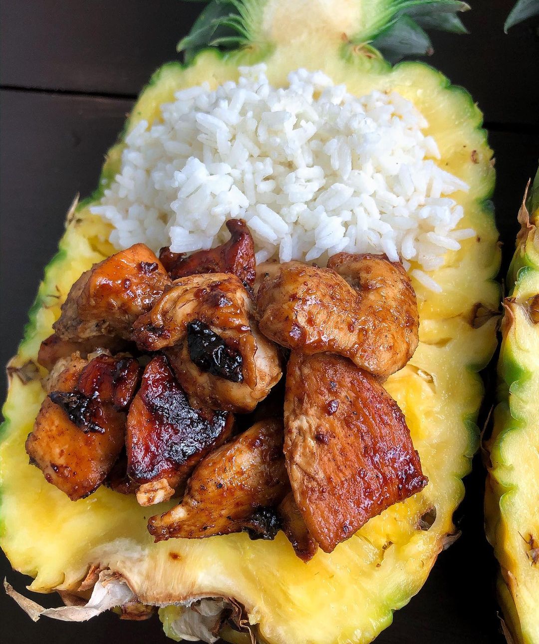 Chicken Teriyaki Pineapple Boats
