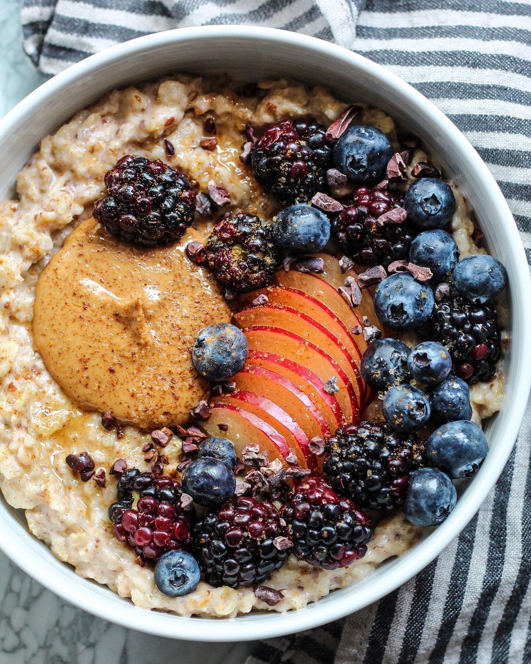 Homemade Snickerdoodle Oatmeal with Cinnamon Sugar Topping