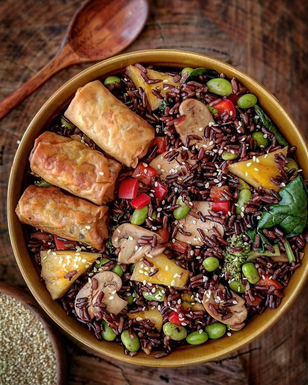 Vegan Oil-Free Fried Rice with Pineapple