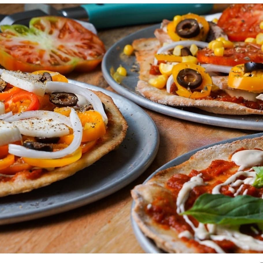 Vegan Vegetable Pizza with Cashew Cream