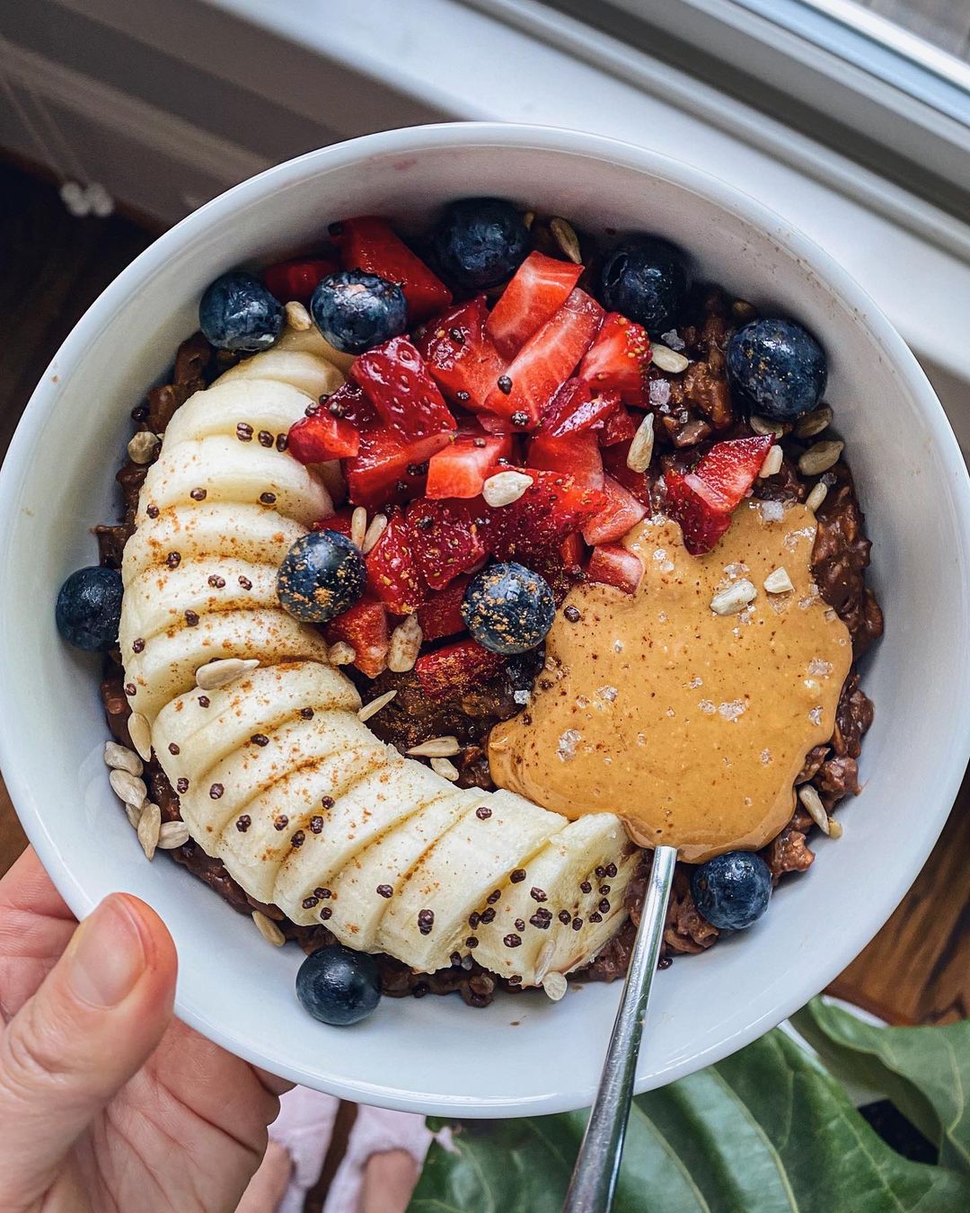 Salted Peanut ? Butter Chocolate Oatmeal Bowl