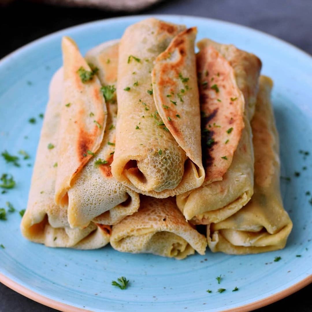Savory Crepes with Veggie Filling
