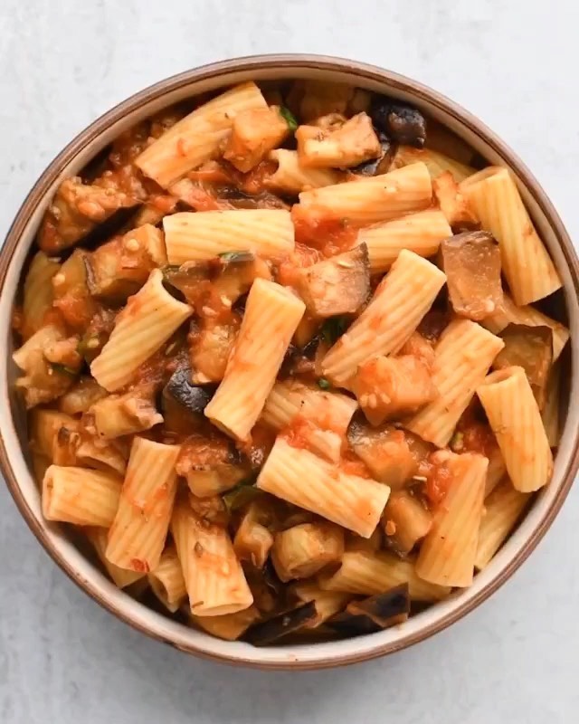 Eggplant and Tomato Pasta