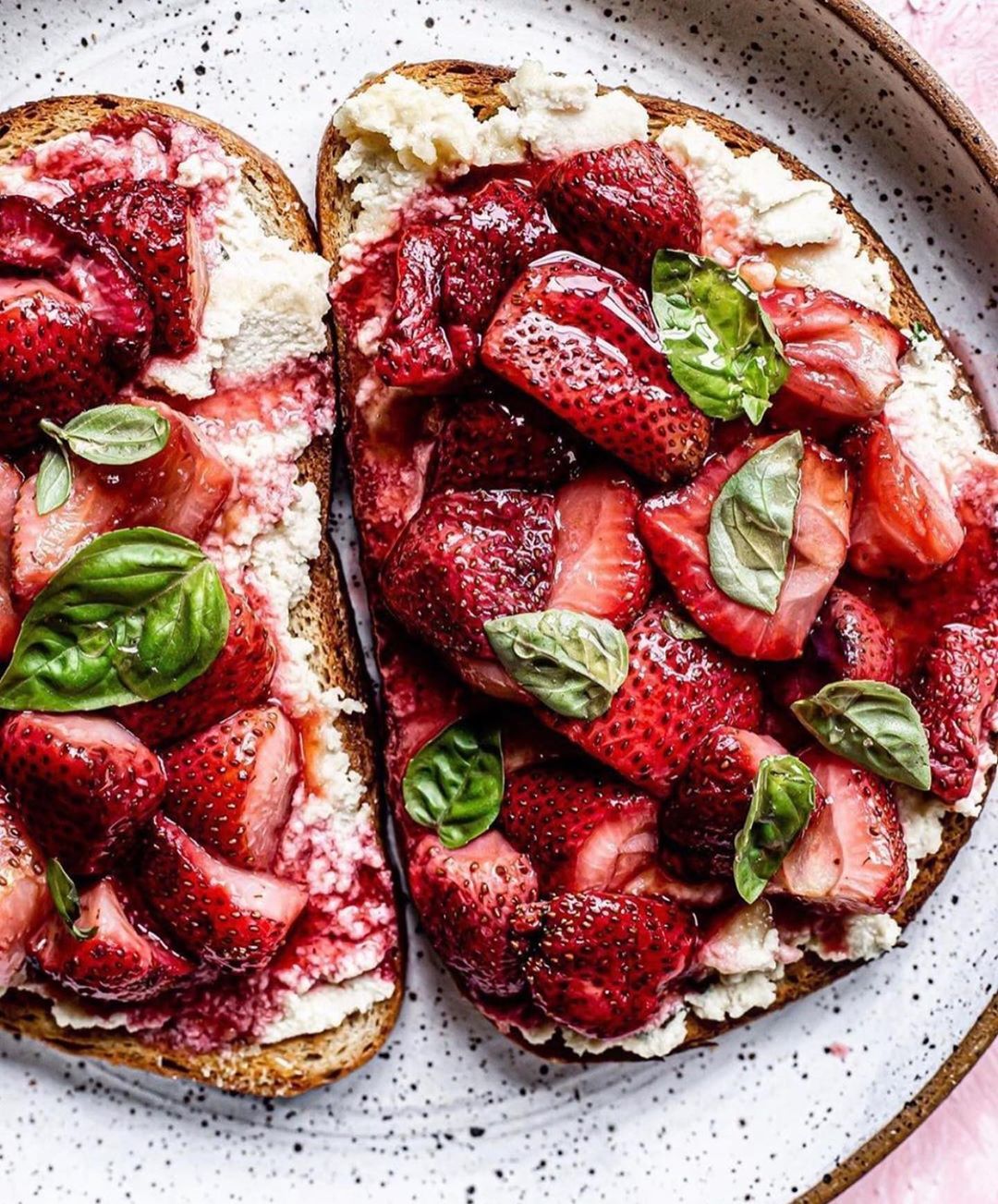 Roasted Strawberry Ricotta Toast