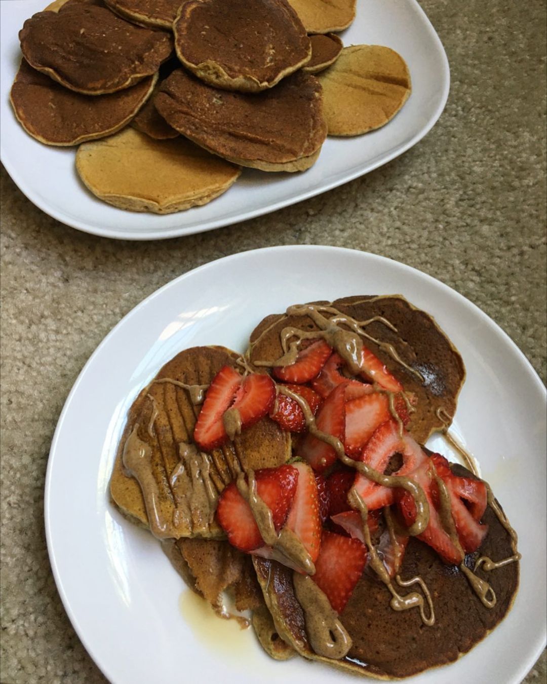 Vegan Banana Oat Pancakes for Fathers Day