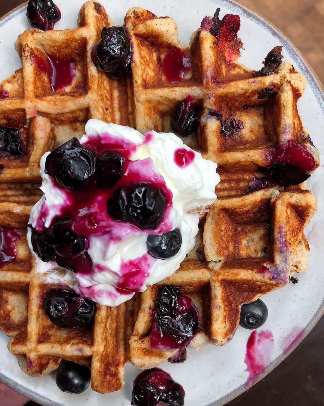 Homemade Paleo Blueberry Waffles