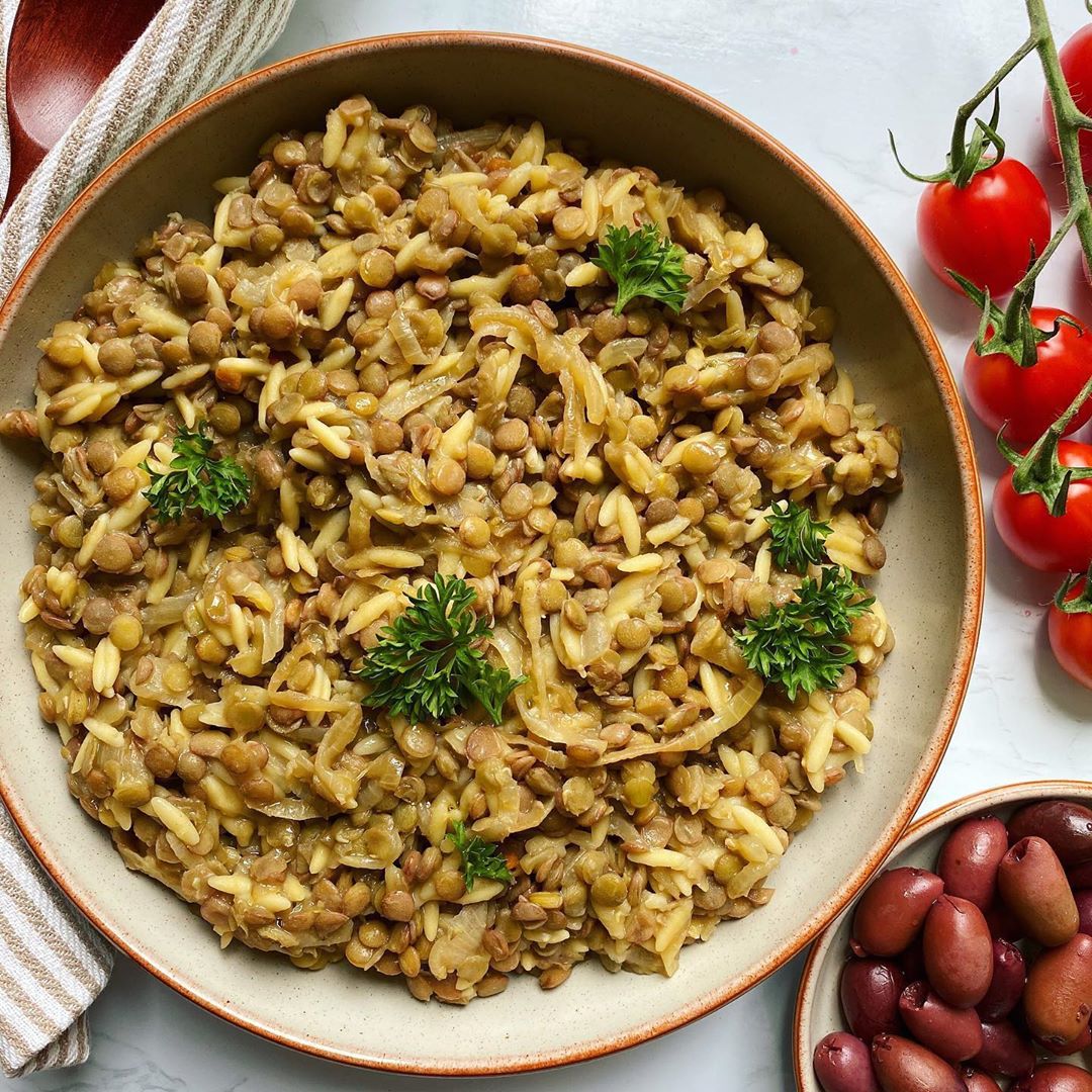 Green Lentils with Orzo