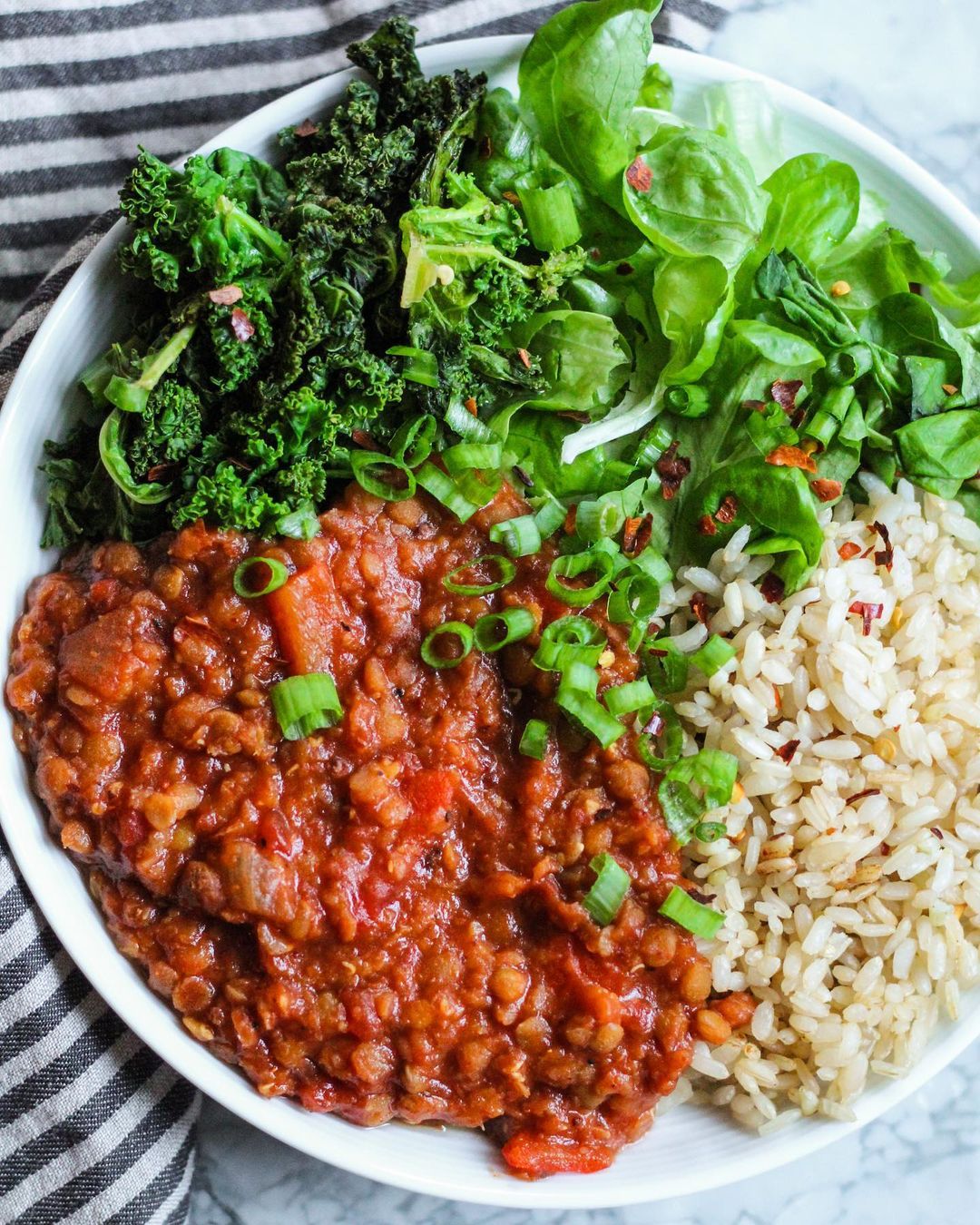 Hearty Red Lentil Chili with Chipotle and Ginger