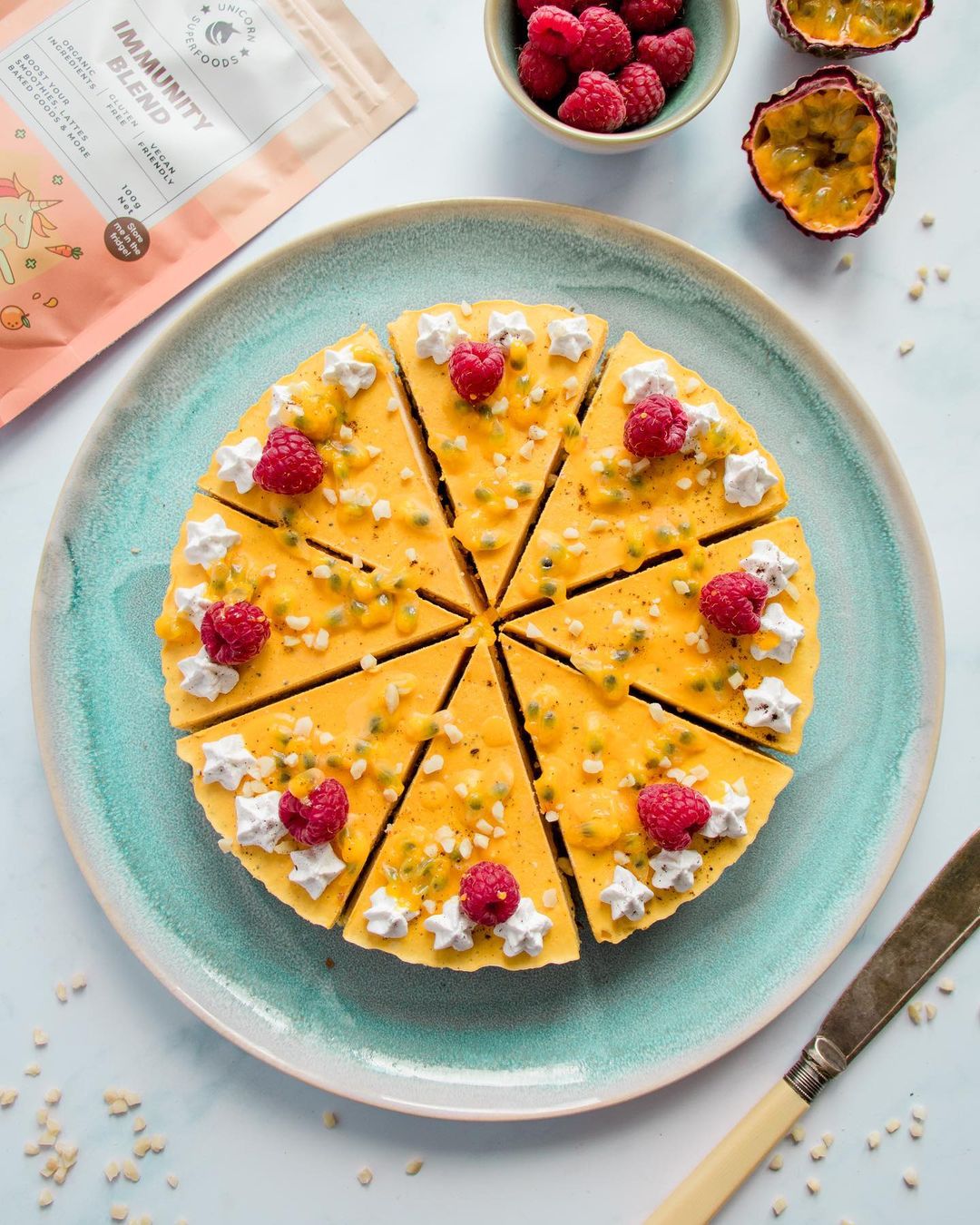 Guilt-Free Raw Passionfruit Cheesecake Dessert