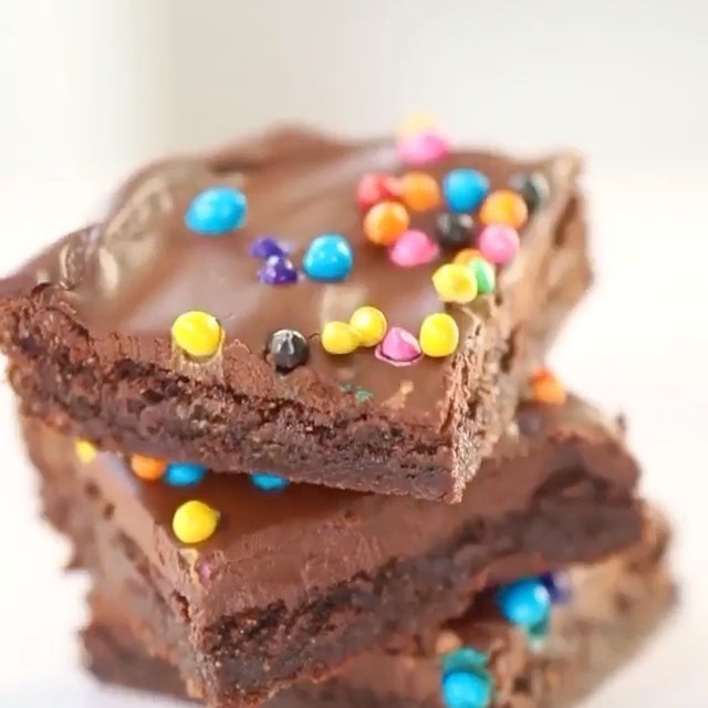Vegan Cosmic Brownies with Ganache