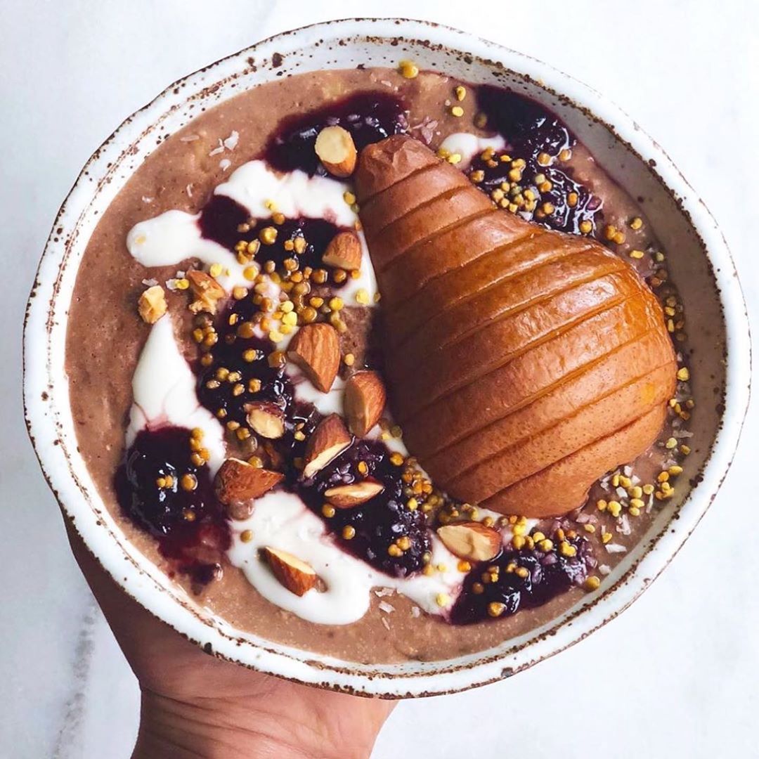 Chocolate Baked Pear Beauty Oats