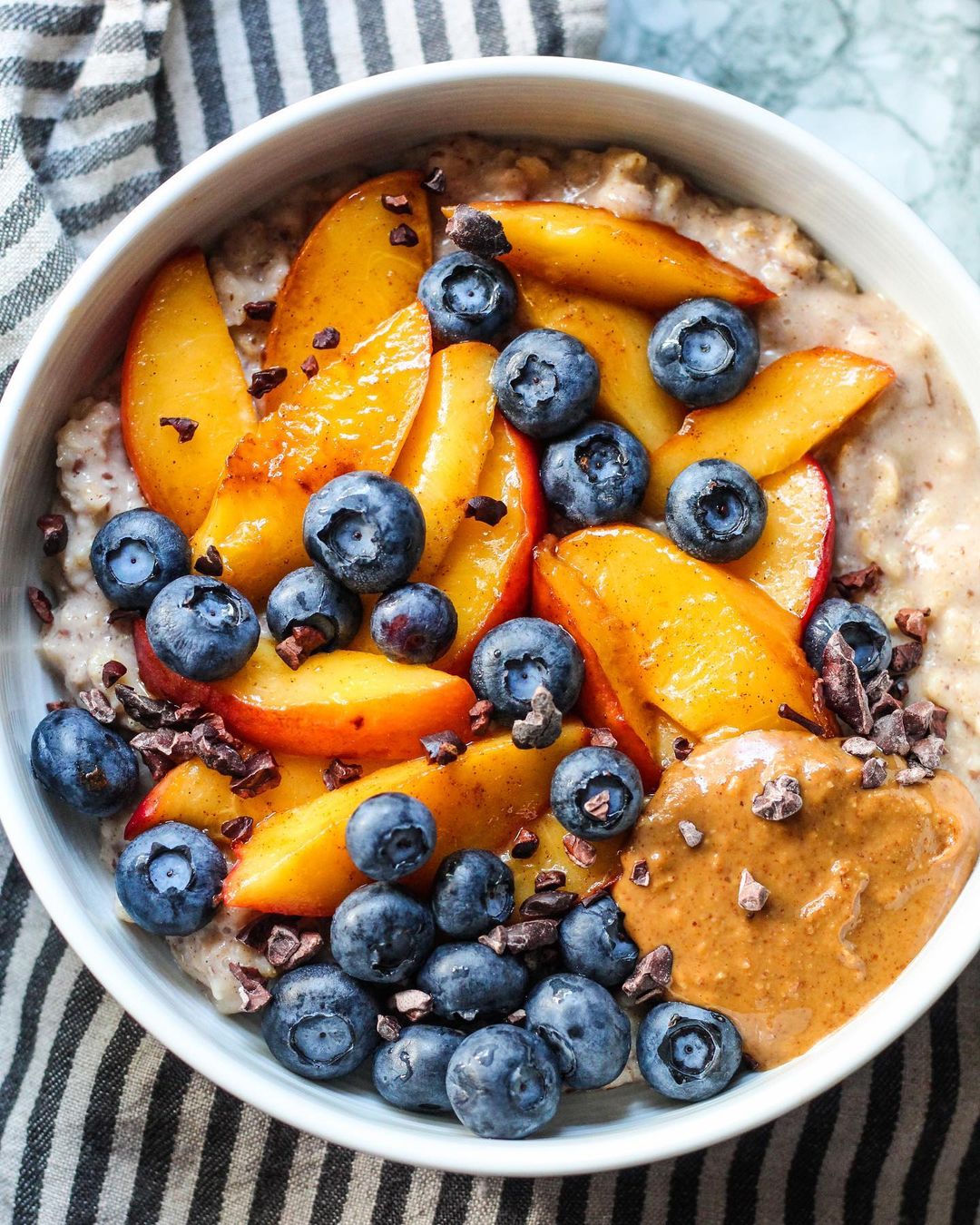 Sautéed Peaches with Maple Syrup and Oats