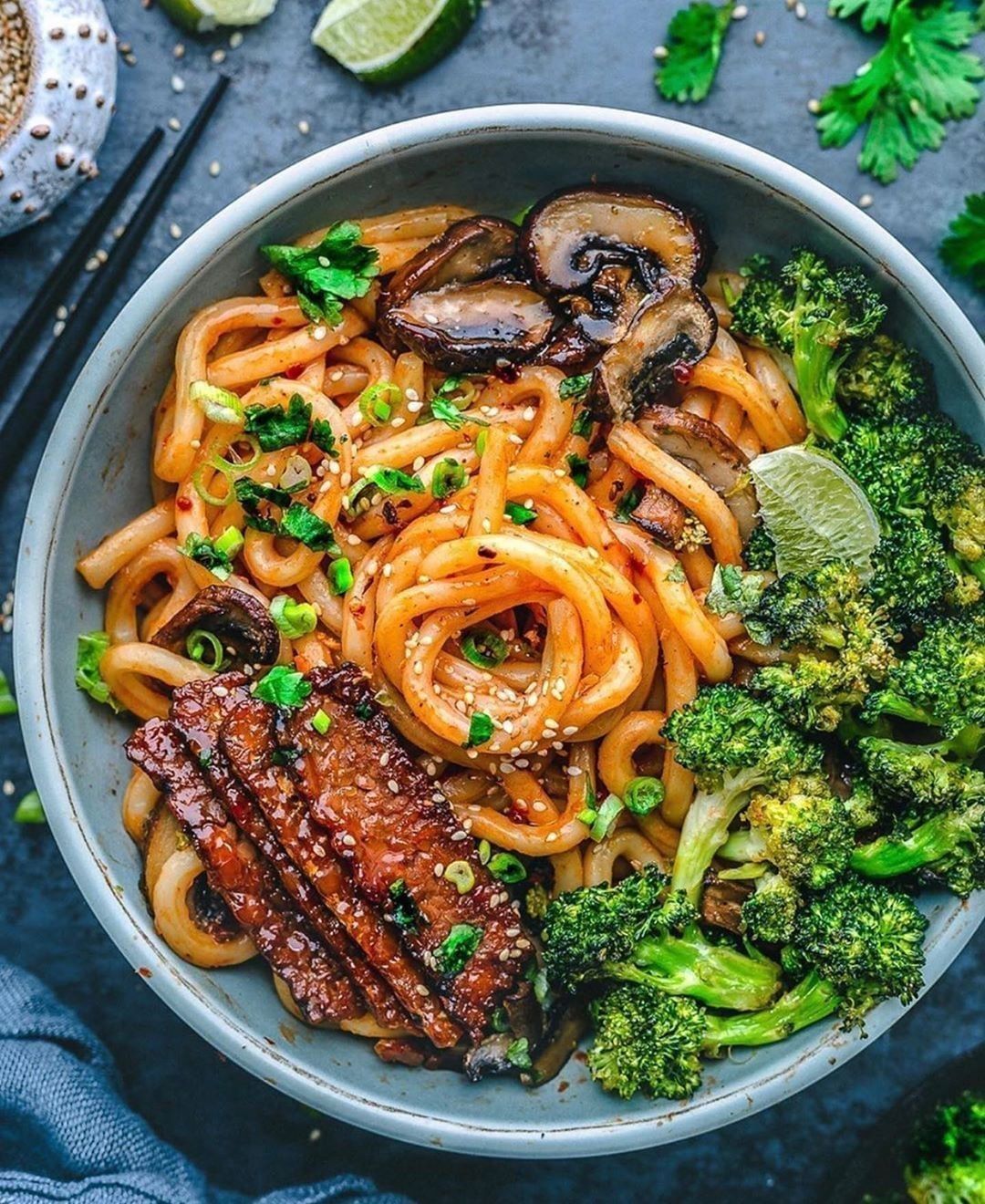 Udon Noodle and Veggie Bowl