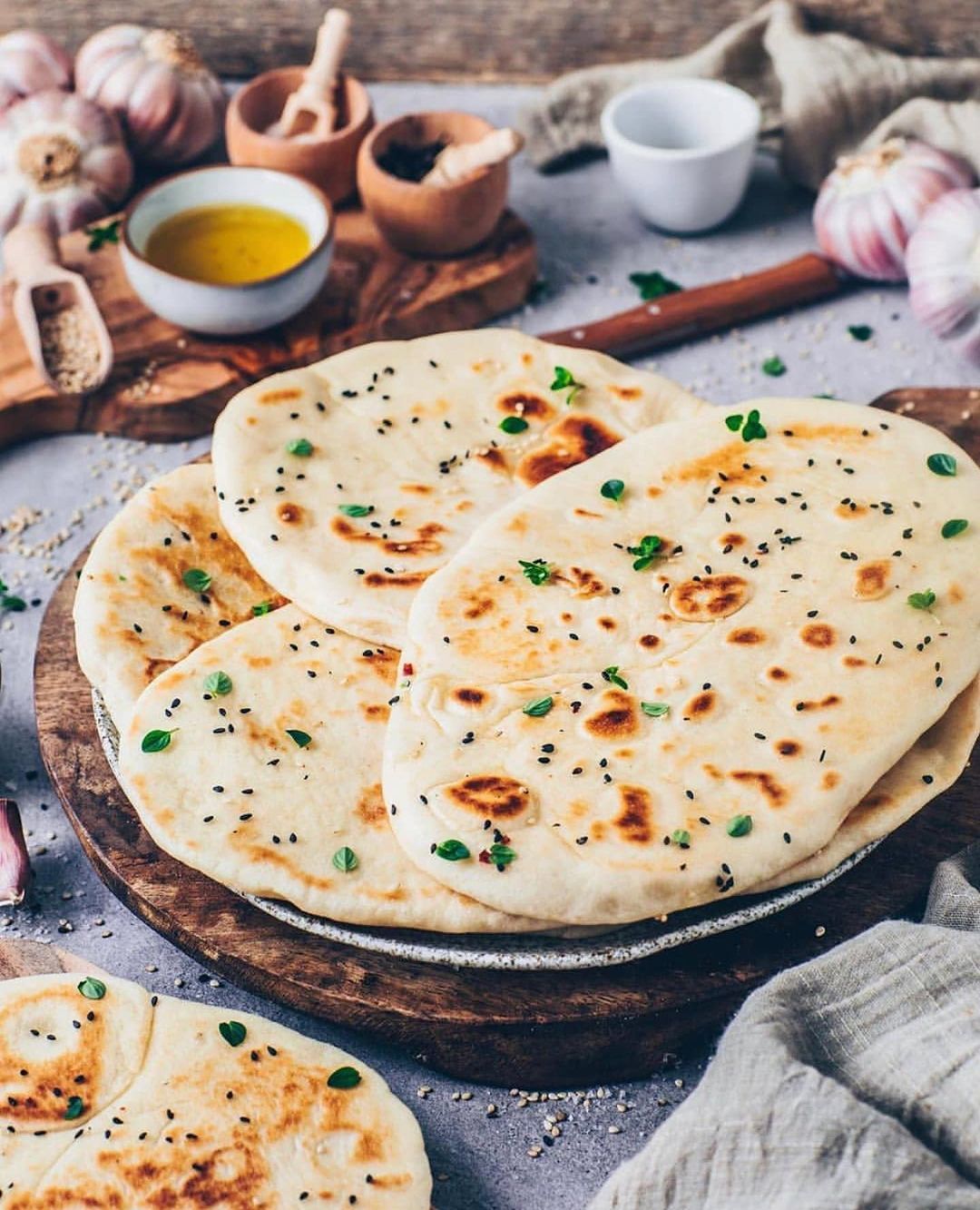 Easy Vegan Naan Bread